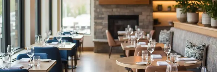 Warm restaurant interior