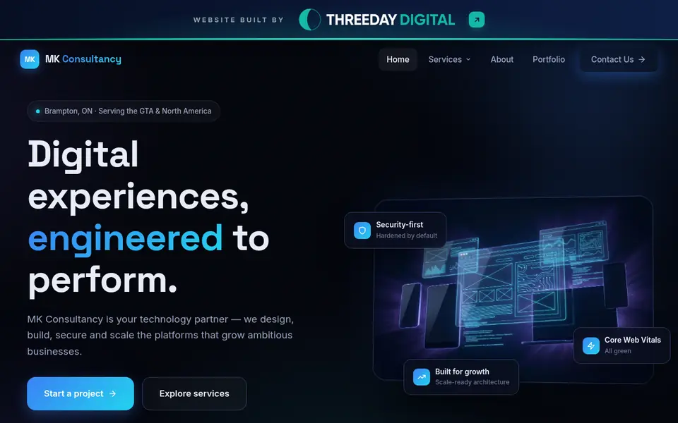 Screenshot of MK Consultancy