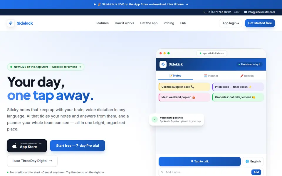 Screenshot of Sidekick