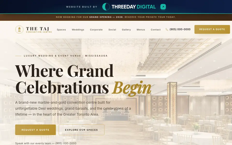 Screenshot of Taj Convention Centre