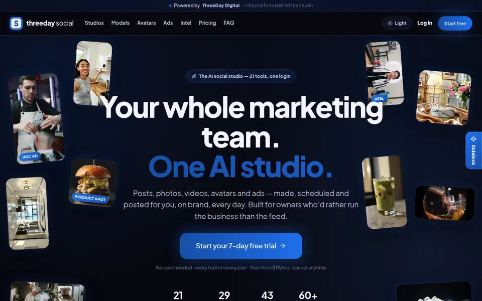 Screenshot of ThreeDay Social